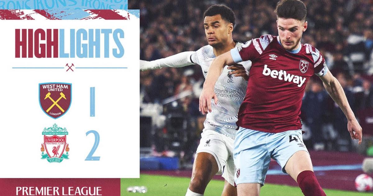 Resultados West Ham Liverpool (12) 33ª jornada de Premier League