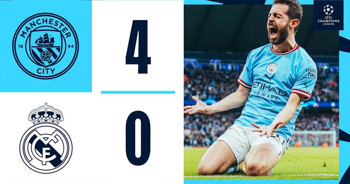 Résultat Man City Real Madrid (40) Demifinales de Ligue des