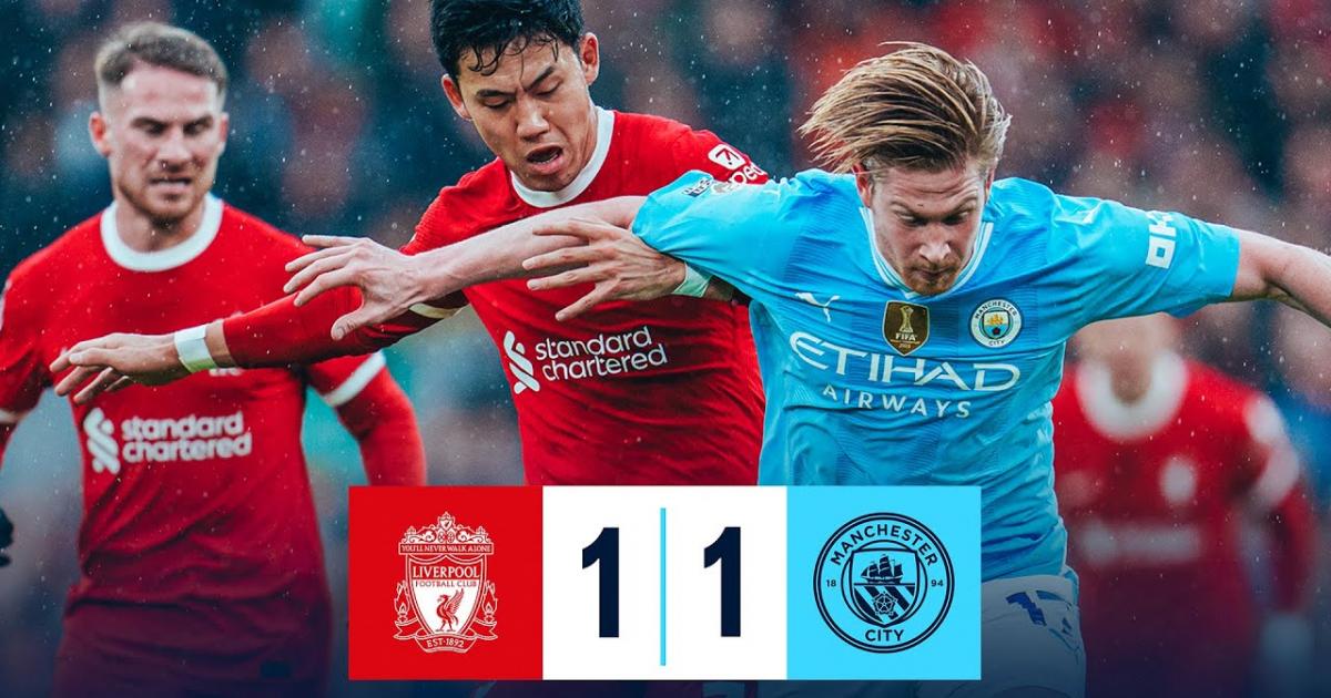 Ergebnis Liverpool ManCity (11) 28. Spieltag Premier League 2023/