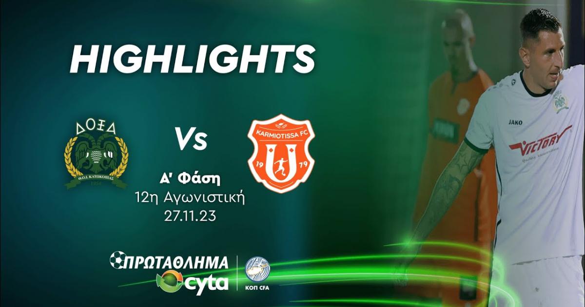 Highlights trận đấu giữa Doxa và Karmiotissa