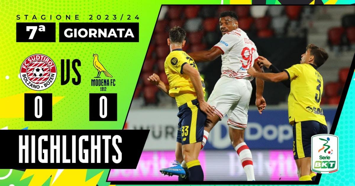 Südtirol vs Modena H2H stats - SoccerPunter