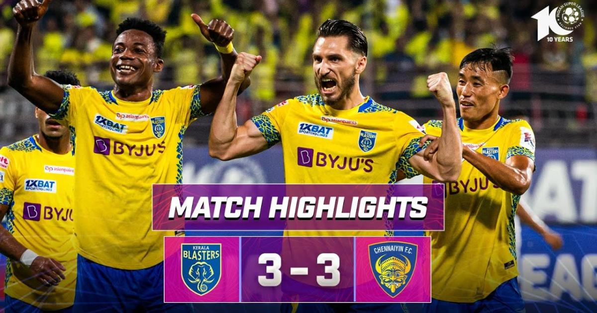 Highlights trận đấu giữa Kerala Blasters và Chennaiyin FC