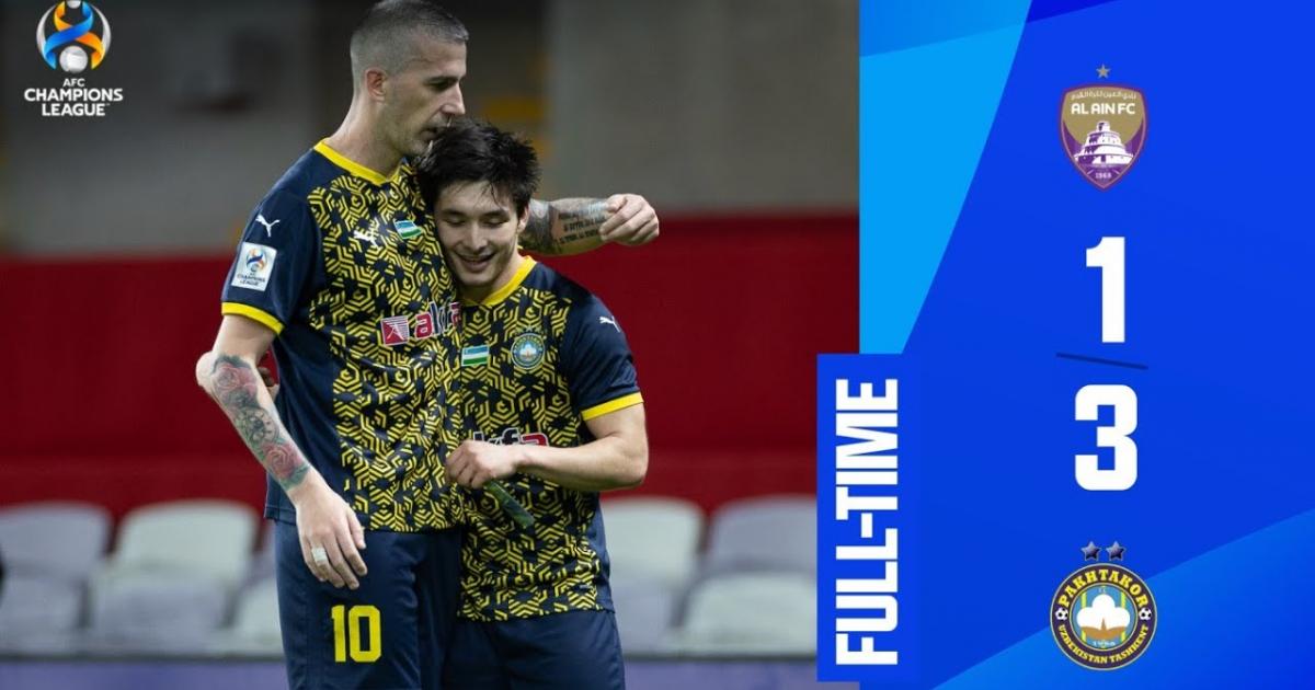 Highlights trận đấu giữa Al Ain và Pakhtakor