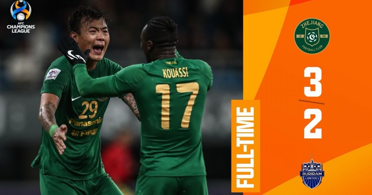 Highlights trận đấu giữa Zhejiang Professional FC và Buriram United