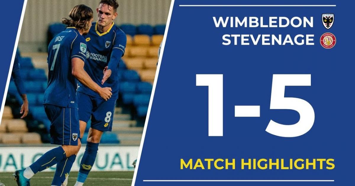 Wimbledon - Stevenage: Highlights