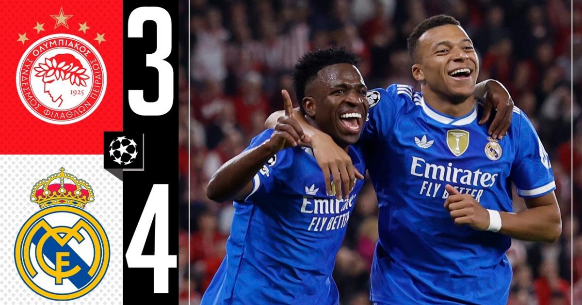 Highlights trận đấu giữa Olympiakos và Real Madrid