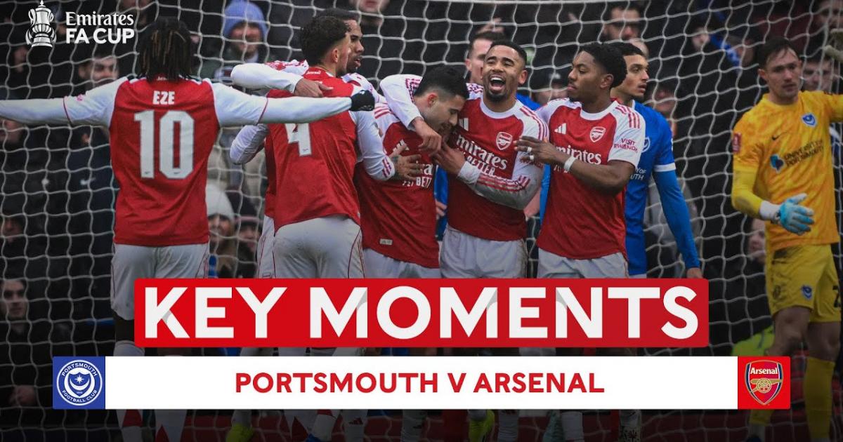 Highlights trận đấu giữa Portsmouth và Arsenal