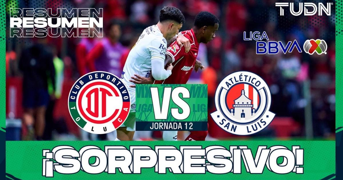 ملخص المباراة Toluca × Atletico San Luis