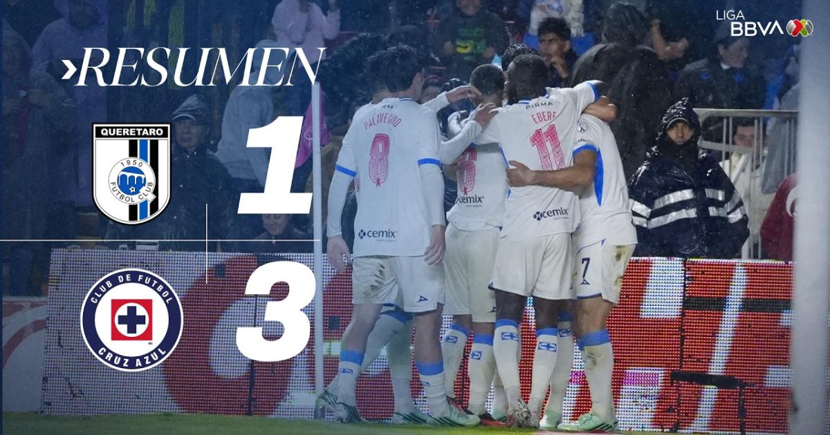 ملخص المباراة Queretaro × Cruz Azul