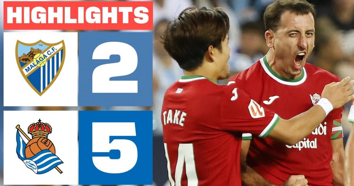 ملخص المباراة Malaga × ريال سوسيداد