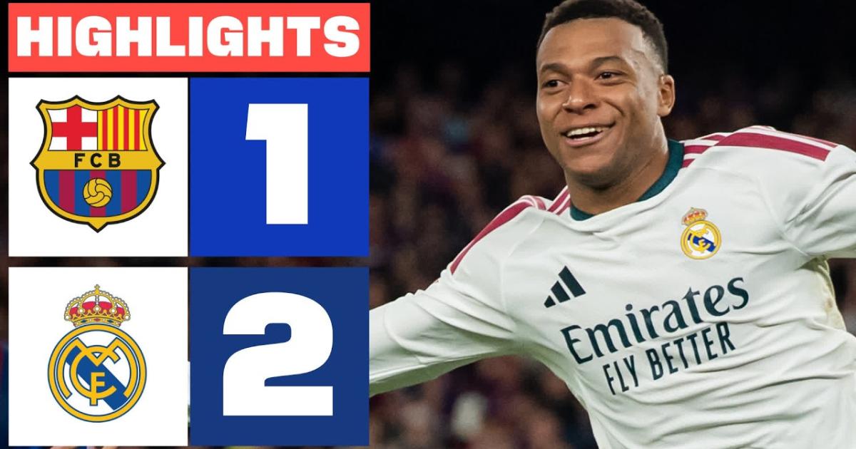 ملخص المباراة برشلونة × ريال مدريد