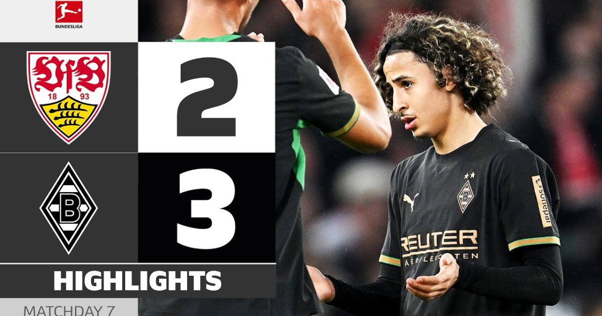 ملخص المباراة Stuttgart × بوروسيا مونشنغلادباخ