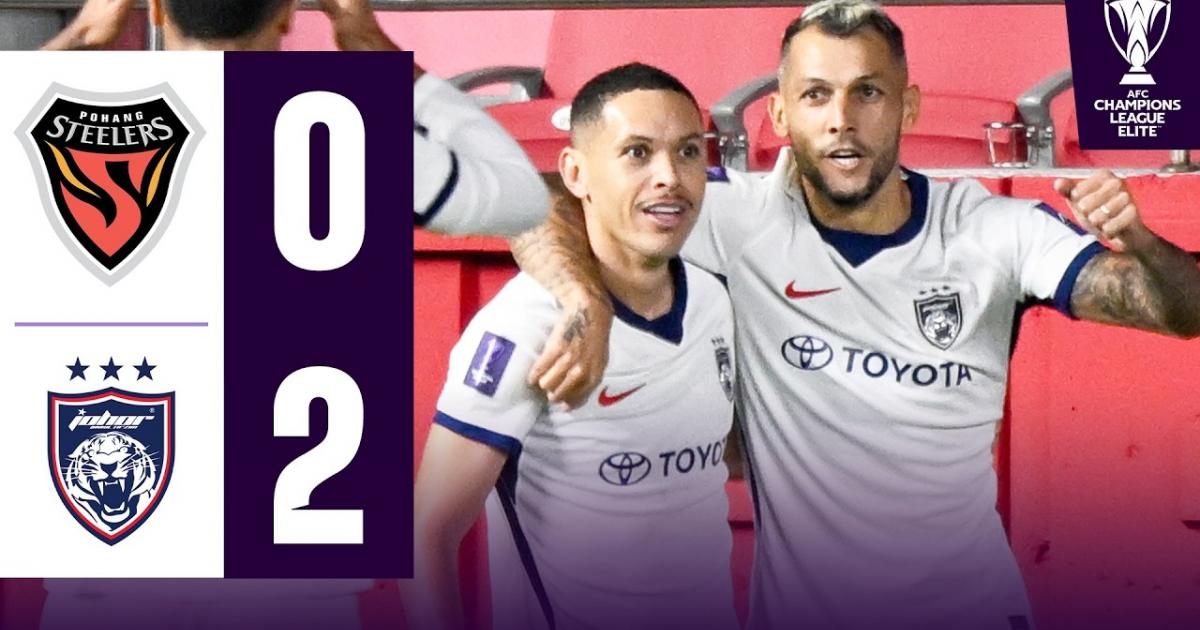 ملخص المباراة بوهانغ ستيلرز × Johor Darul T