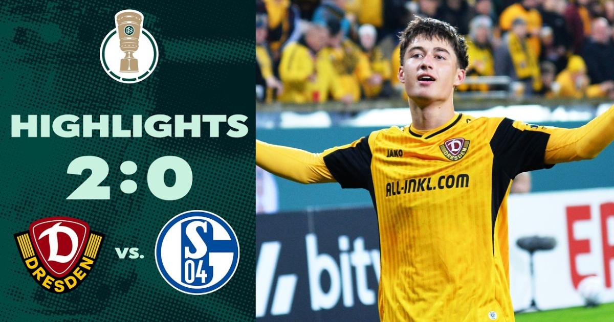 ملخص المباراة Dynamo Dresden × Schalke