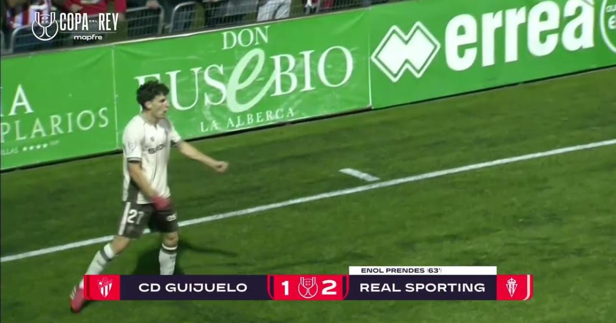 ملخص المباراة Guijuelo × Sporting Gijon